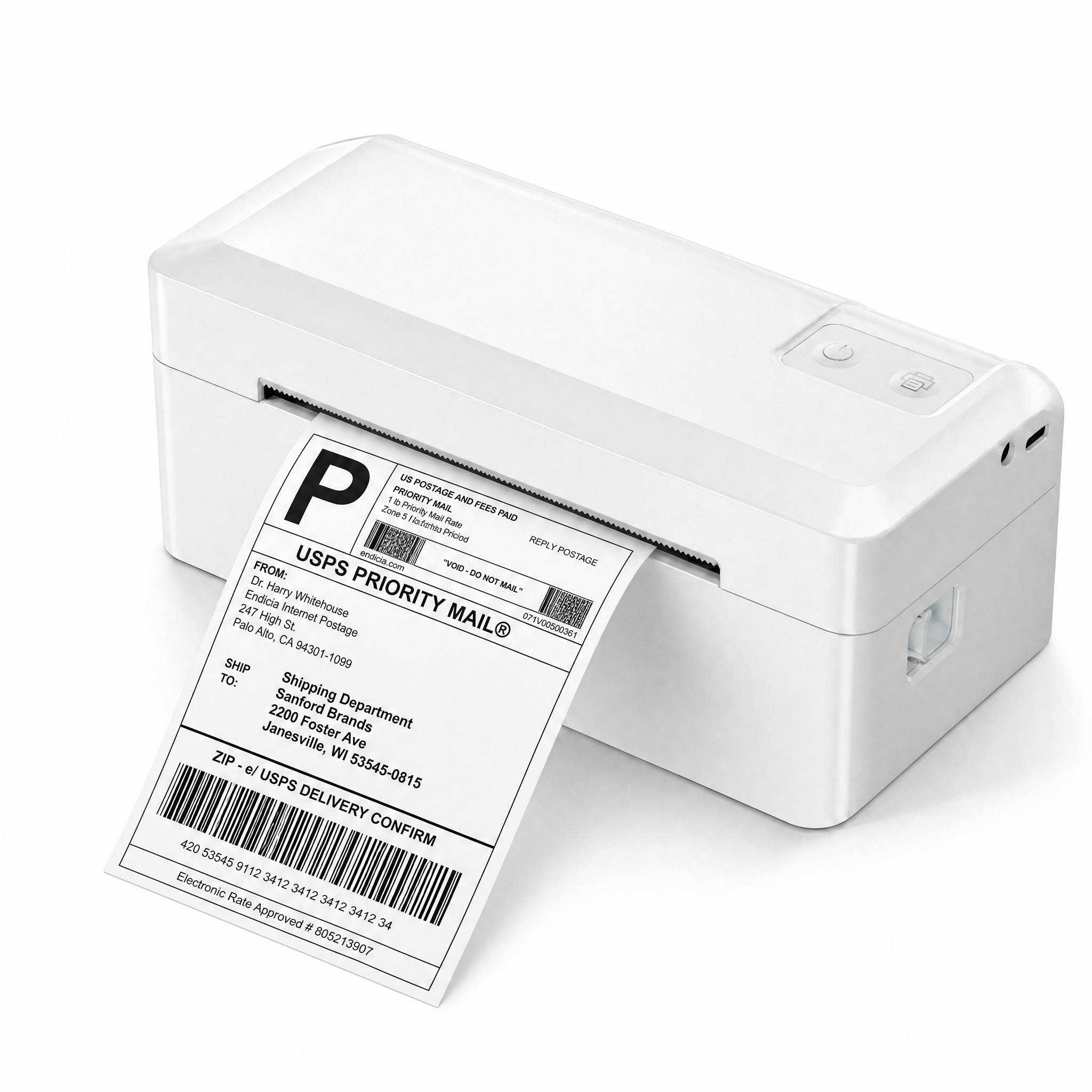 KNAON Bluetooth Thermal Printer Y41BT - White