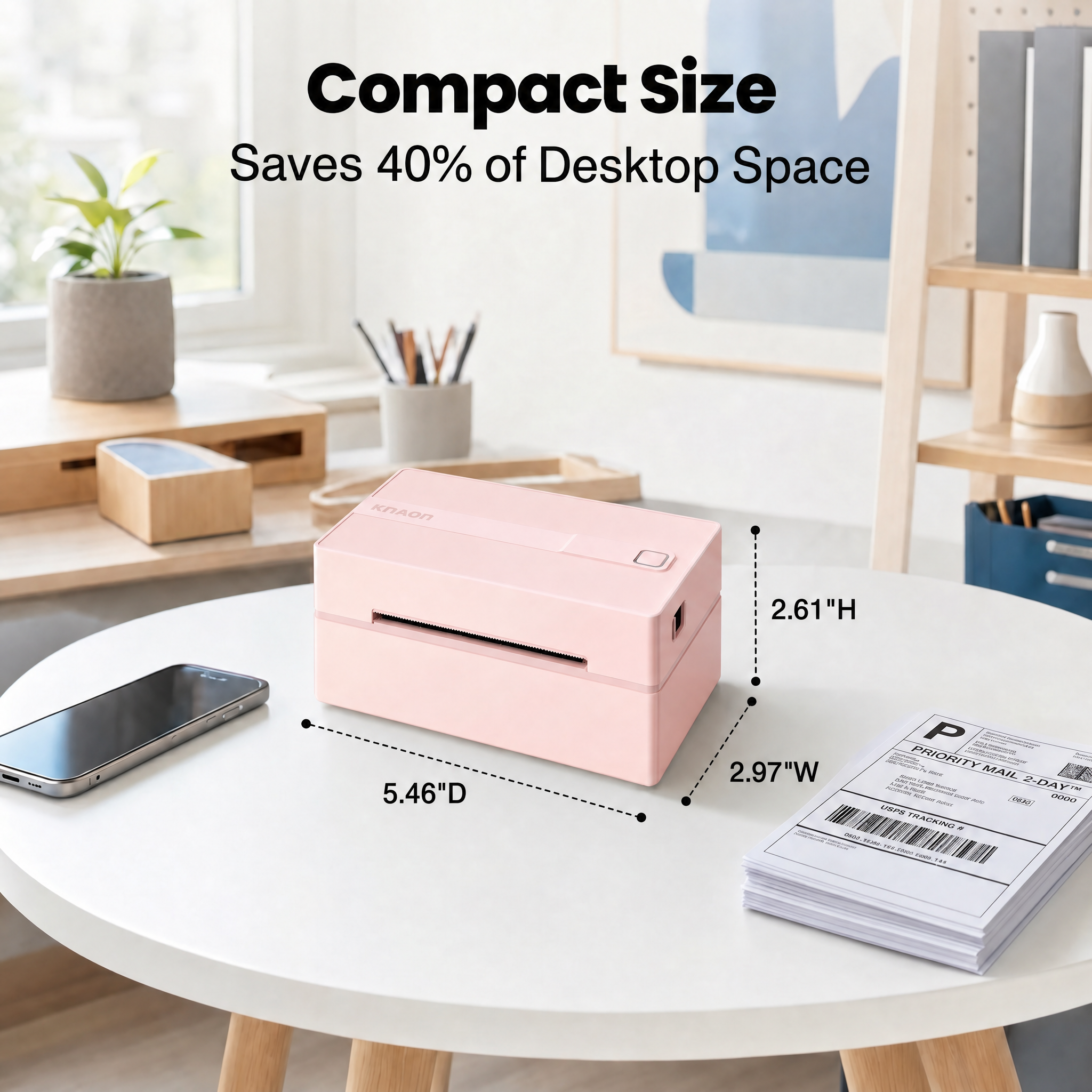 RealWriter Y813BT Thermal Printer - Pink