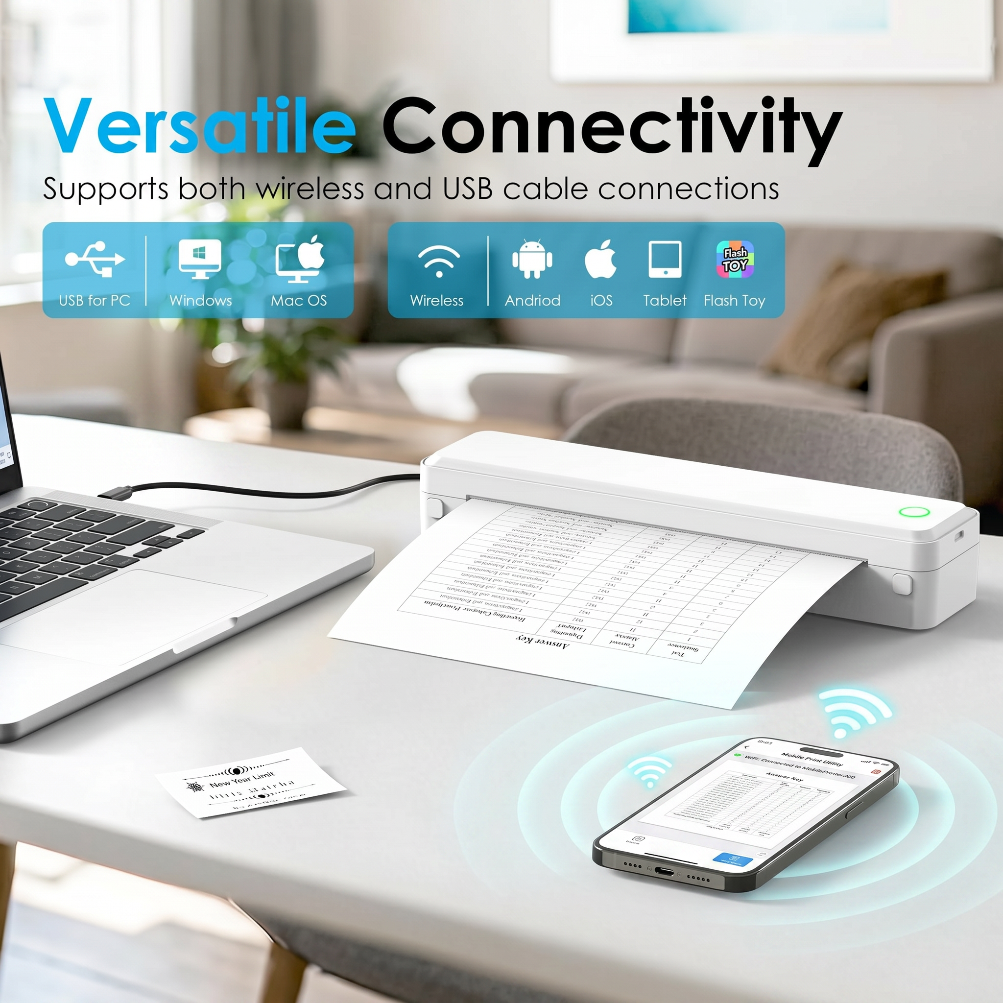 KNAON C80S Wireless A4 Thermal Printer