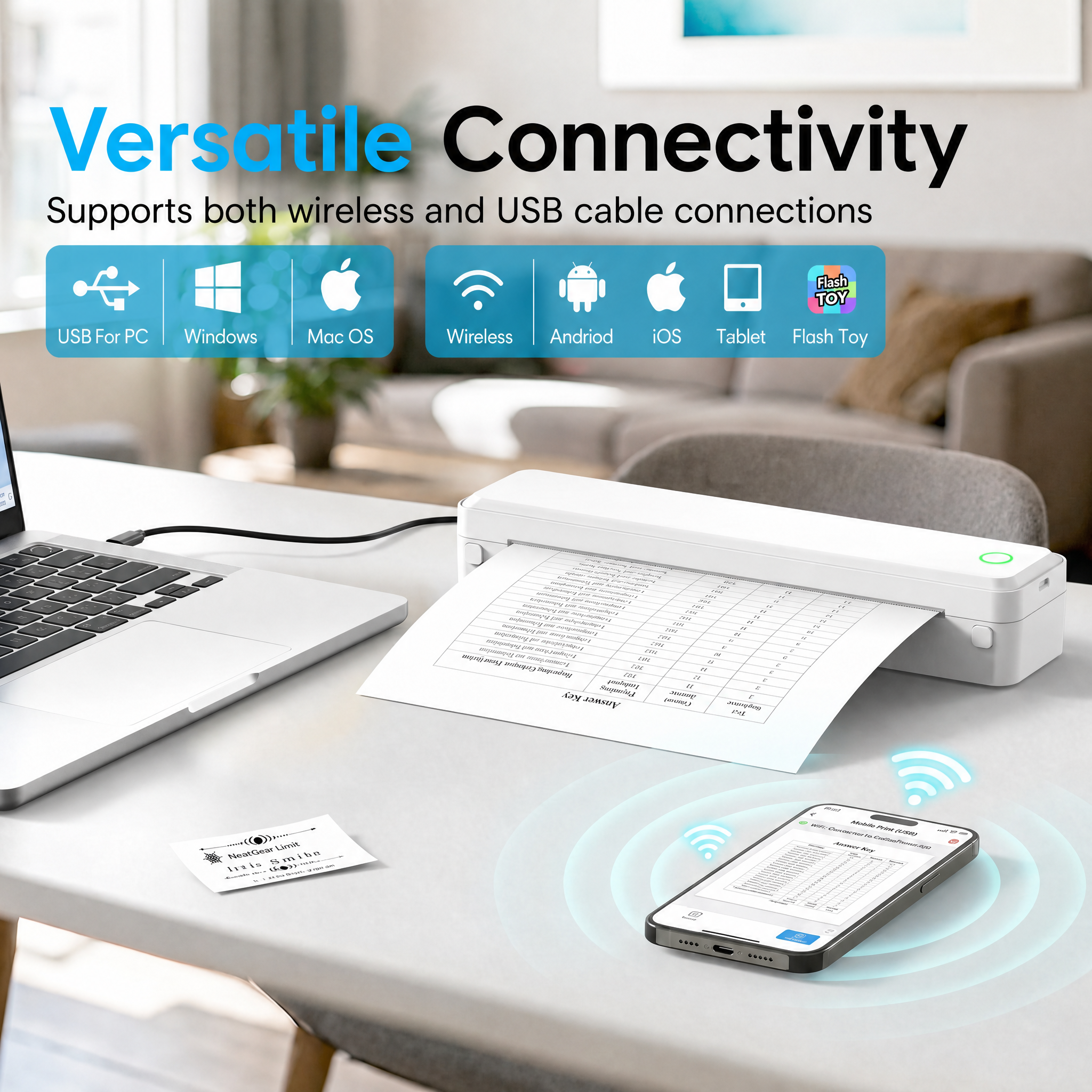 KNAON U8 Wireless A4 Thermal Printer
