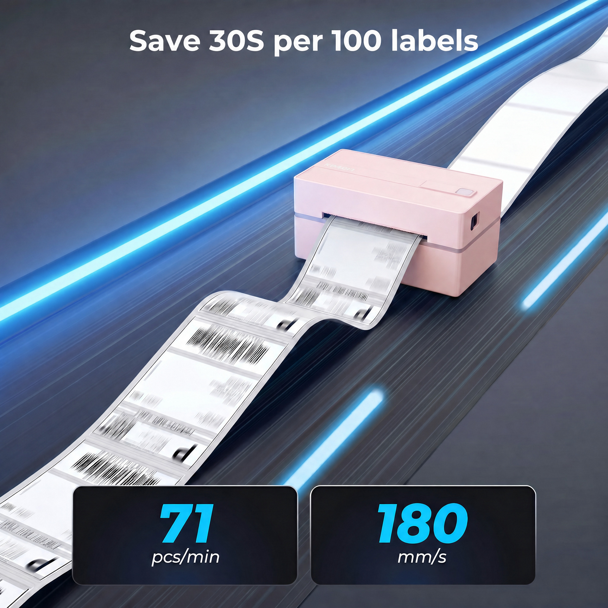 RealWriter Y813BT Thermal Printer - Pink