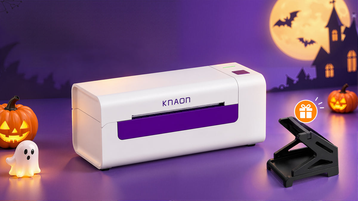KNAON Y486AP printer in a Halloween scene