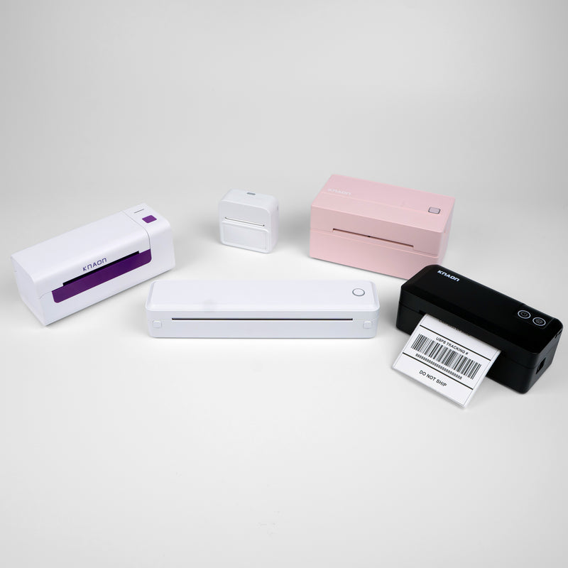 KNAON all printers collection with portable thermal printers and label makers