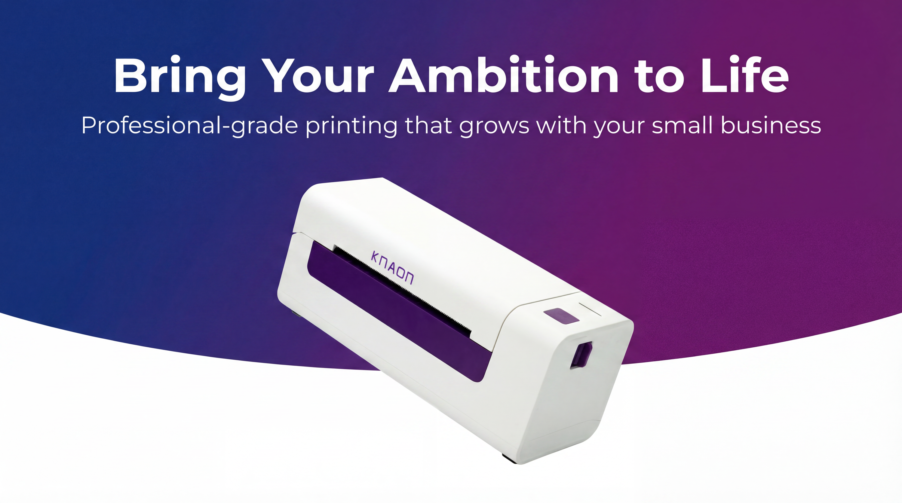 KNAON Y486AP AirPrint wireless thermal label printer for professional small business shipping and label printing