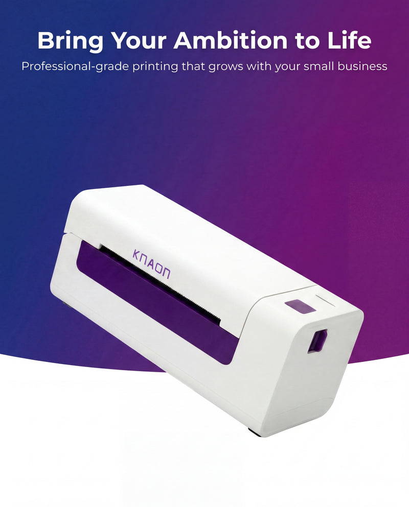 KNAON Y486AP AirPrint wireless thermal label printer for professional small business shipping and label printing